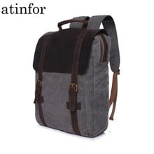 Retro Canvas Backpack Men Portable Backpack Women Shoulder College Students Book Bag Laptop Rucksack Belts 2024 - buy cheap