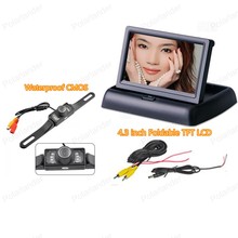 4.3 Inch Foldable tft lcd Rear View Camera Mirror Monitor Car Backup Reverse Parking CCD Night Vision 2024 - buy cheap