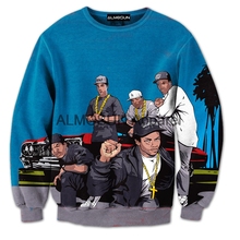 ALMOSUN NWA Hip Hop Rapper 3D All Over Print Crewneck Pullover Sweatshirts Hipster Cool Streetwear Casual Jumper Men 2024 - buy cheap