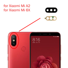 3 шт./лот для задней камеры Xiaomi Mi A2/ Mi 6X, стеклянный объектив, объектив основной задней камеры с клеем для Xiaomi MiA2, запасные части для ремонта 2024 - купить недорого