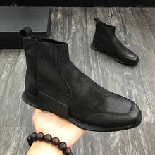 Мужские кроссовки из натуральной кожи, черные удобные повседневные туфли на плоской подошве с закругленным носком, быстрая доставка 2024 - купить недорого