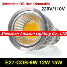 10pcs Super Bright E27 Bulbs Light Dimmable Led 85-265V 9W 12W 15W E27 COB LED lamp light led Spotlight 2024 - buy cheap