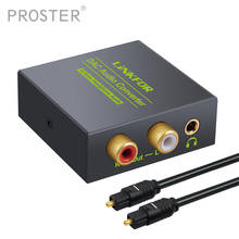 Proster DAC Digital Optical Coaxial Coaxial Toslink jack de 3.5mm RCA L/R Adaptador Conversor de Áudio Digital para analógico conversor de áudio 2024 - compre barato