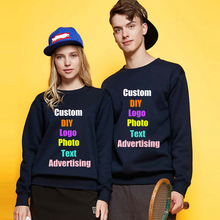 Custom Made DIY Photo Logo Text Print Women Men Lovers Sweatshirt Fleece Class Uniform Couples Advertising Male Couples Hoodies 2024 - buy cheap
