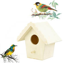 Креативные деревянные коробки для птиц, 1 шт., высокое качество, домик для гнезда, Птичий дом, коробки для птиц, деревянная коробка 10 2024 - купить недорого