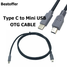 USB 3,1 Тип C папа к Мини USB папа разъем кабель для передачи данных адаптер конвертер шнур 25 см/100 см Длина 2024 - купить недорого