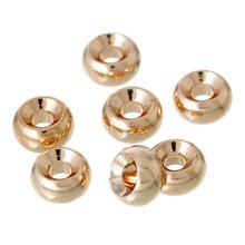 DoreenBeads Copper Spacer Beads Drum Gold color About 5.0mm( 2/8") x 3.0mm( 1/8"),Hole:Approx 2.0mm,20 PCs 2024 - buy cheap