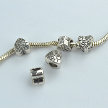 15 pcs alloy beads Heart Shape charm tibetan silver diy beads for European bracelet jewelry making 1850 2024 - buy cheap
