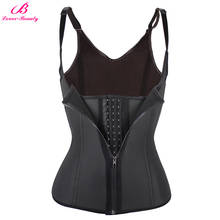 Lover-Beauty Women's Waist Trainer With Zipper For Weight Loss Corset Workout Body Shaper 3Line Latex Steel Bone lose weight 2024 - buy cheap