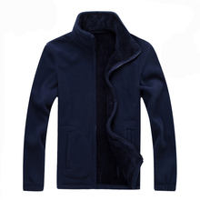 Мужская теплая флисовая куртка TANG, теплая однотонная куртка из флиса, утепленная брендовая одежда, 6XL, 8XL, 2019 2024 - купить недорого