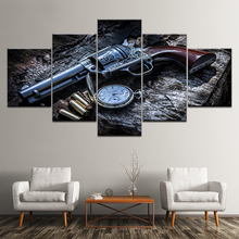 Canvas Printed Modular Poster 5 Panel Weapons Revolver Wall Decorative Pictures Canvas Painting Modern Wall Art Home Decoration 2024 - buy cheap