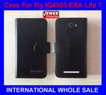 Capa de telefone fly era life 7 iq4505, capa com flip de couro, importado, materiais de alta qualidade, 100% artesanal para fly iq4505 era life 7 2024 - compre barato