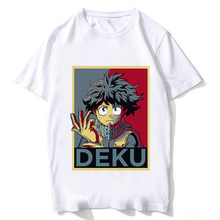 Camiseta de anime de boku no hero academia, camiseta engraçada de manga curta de desenhos animados de deku para homens e mulheres 2024 - compre barato