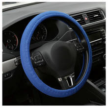 Universal Car Auto Elastic Handmade Skidproof Car Steering Wheel Cover Blue/Black Hot Selling Drop Shipping Hot 2024 - buy cheap