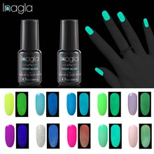 Inagla 8 мл светится в темноте лак для ногтей дизайн ногтей гель УФ-гель для ногтей лак удаляемый замачиванием гель лак для ногтей полуперманентный 2024 - купить недорого