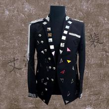 men suits designs lenses homme terno stage costumes for singers men sequin blazer dance clothes jacket star style dress punk 2024 - buy cheap