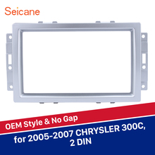 Seicane 2 DIN 173*98/178*100/178*102mm fitting Frame Car Radio DVD Player Panel Fascia For Chrysler 300C Silver 2024 - buy cheap