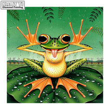 5D DIY Diamond Embroidery Mosaic Frog Picture Diamond Painting Cross Stitch rhinestone Needlework Living Room_hcr1 2024 - buy cheap