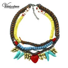 Vodeshanliwen Za Brand Fashion Crystal Necklaces & Pendants Luxury Vintage Chunky Collar Statement Necklace Accessories 2024 - buy cheap