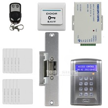 DIYSECUR-Kit de sistema de seguridad con Control remoto, acceso con tarjeta de identificación, con botón de timbre, cerradura de ataque, 10 tarjetas de identificación gratuitas 2024 - compra barato