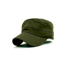 New Hat fashion summer adjustable classic army plain vintage hat cadet military cap black coffee 2024 - buy cheap