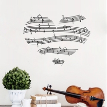 Pegatinas decorativas para pared, pegatinas de música para decoración de dormitorio, 90x73cm, con forma de corazón romántico, color rosa, w10146, Envío Gratis 2024 - compra barato