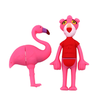 Pendrive 128gb cartoon pink Panther pen drive 64gb memory stick cute Flamingo usb flash drive 4gb 8gb 16gb 32gb creative cle usb 2024 - buy cheap