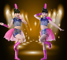 New Children's Costumes Jazz Dance Girls Girls Performance Clothes Sequins Children's Modern Street Dance Dance Costumes 2024 - buy cheap