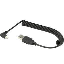 40CM USB 2.0 Male to MINI USB 2.0 Male 90 Degree Angle Retractable Data Charging Cable 2024 - buy cheap