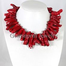 Collar de Coral raro rojo Natural de gran tamaño, joyería de 20x25mm, collar de cuentas de Coral irregulares, envío gratis CNR017 2024 - compra barato