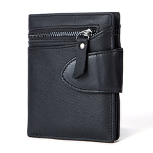 Atacado carteira estilo clássico couro genuíno, carteira curta feminina masculina bolsa porta cartão fashion alta qualidade 2024 - compre barato
