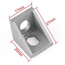 Junta de soporte de esquina de aluminio, soporte de ángulo recto, forma de L, 20x20x17mm, nueva, alta calidad, venta al por mayor, 10 Uds. 2024 - compra barato