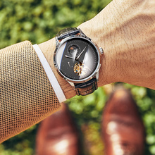 Bestdon-Reloj de pulsera de cuero genuino para hombre, accesorio masculino de pulsera resistente al agua con mecanismo automático, complemento mecánico luminoso de marca de lujo con calendario, Original y a la moda 2024 - compra barato