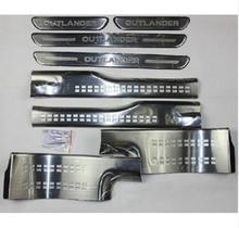 Stainless steel External door sill Internal Scuff Plate Car accessories l For 2013 Mitsubishi Outlander Samurai 2024 - buy cheap