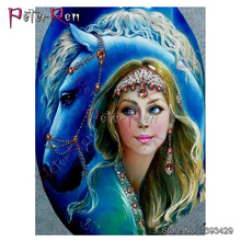 Diamond Painting Cross Stitch Princess and Horse 5d crystal Diamond Embroidery Beauty Full resin Rhinestone Needlework Art Hobby 2024 - buy cheap