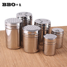 3pcs/set Stainless Steel Spice Pepper Shaker Kitchen Gadgets Spice Jar Rotating Cover Seasoning Can Sugar Kitchen  Accessories 2024 - buy cheap