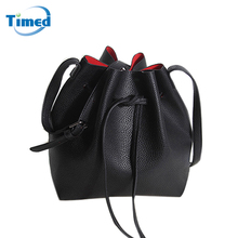 TIMED Shoulder Bag Solid Drawstrings Bucket Bags For Women 2019 New High Quality PU Woman Leather Bags Fashion Women's Handbag 2024 - buy cheap