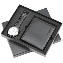 Relógio de pulso de quartzo de luxo para o marido pai relógio de pulso de quartzo de couro genuíno para homens de negócios relógios 2024 - compre barato