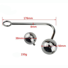 Anal Plug Juguetes Sexuales Adult Toy Anal With Balls Stainless Steel Hook Butt Plug 2 Replaceable 2024 - buy cheap