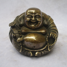 christmas decorations for home+ Collectible  Tibean Old Copper Carved Ruyi Maitreya Buddha Sculpture /Antique Buddha statue 2024 - buy cheap