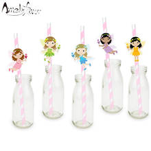 Little Fairies Party Straw 25PCS Paper Straws Decoration Party Festive Supplies Paper Drinking Straws Event Supplies 2024 - buy cheap