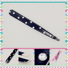 12pcs 2018 New style Factory Direct Selling makeup tools black color stainless steel eyebrow tweezers for wholesales 2024 - buy cheap