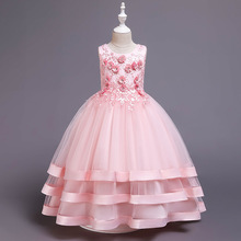 Платье принцессы; Детские вечерние платья для девочек; svestidos; Летние Детские платья для девочек с цветочным узором; свадебное рождественское платье для девочек 2024 - купить недорого