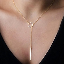 Ожерелье-чокер золотистого цвета с длинной цепочкой женское, модное блестящее ожерелье в богемном стиле, подарочные аксессуары для девушек 2024 - купить недорого