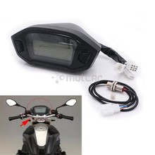 Tacómetro Digital para motocicleta, velocímetro con retroiluminación LCD, ABS, 7 colores, 12V, Control de velocidad, 1, 2, 4 cilindros, ajuste Universal 2024 - compra barato
