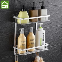 Bathroom Shower Shelf Aluminum Basket Organizer Wall Mounted Rack for Storage Shampoo 2024 - buy cheap