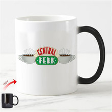 Caneca de café perk central, caneca para friends da tv, descoloração, cerâmica, novidade, presente engraçado, chá bebedouro 2024 - compre barato