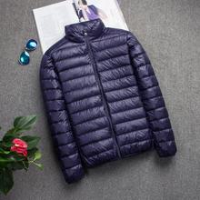 New Autumn Winter Man Duck Down Jacket Ultra Light Thin Plus Size Spring Jackets Men Stand Collar Outerwear Coat 2024 - buy cheap