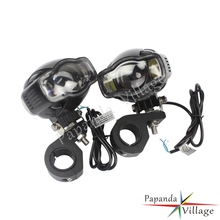 Farol para motocicleta, holofote led de 20w com carregamento usb, lâmpada de neblina com suporte para 28mm, para hailey cafe racer bmw r1200gs 2024 - compre barato