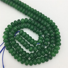 New Beautiful 5x8mm Wheel Green Jades Jaspers Stone  DIY Loose Beads Wholesale Woman Manual Accessories Necklace Bracelet 15" 2024 - buy cheap